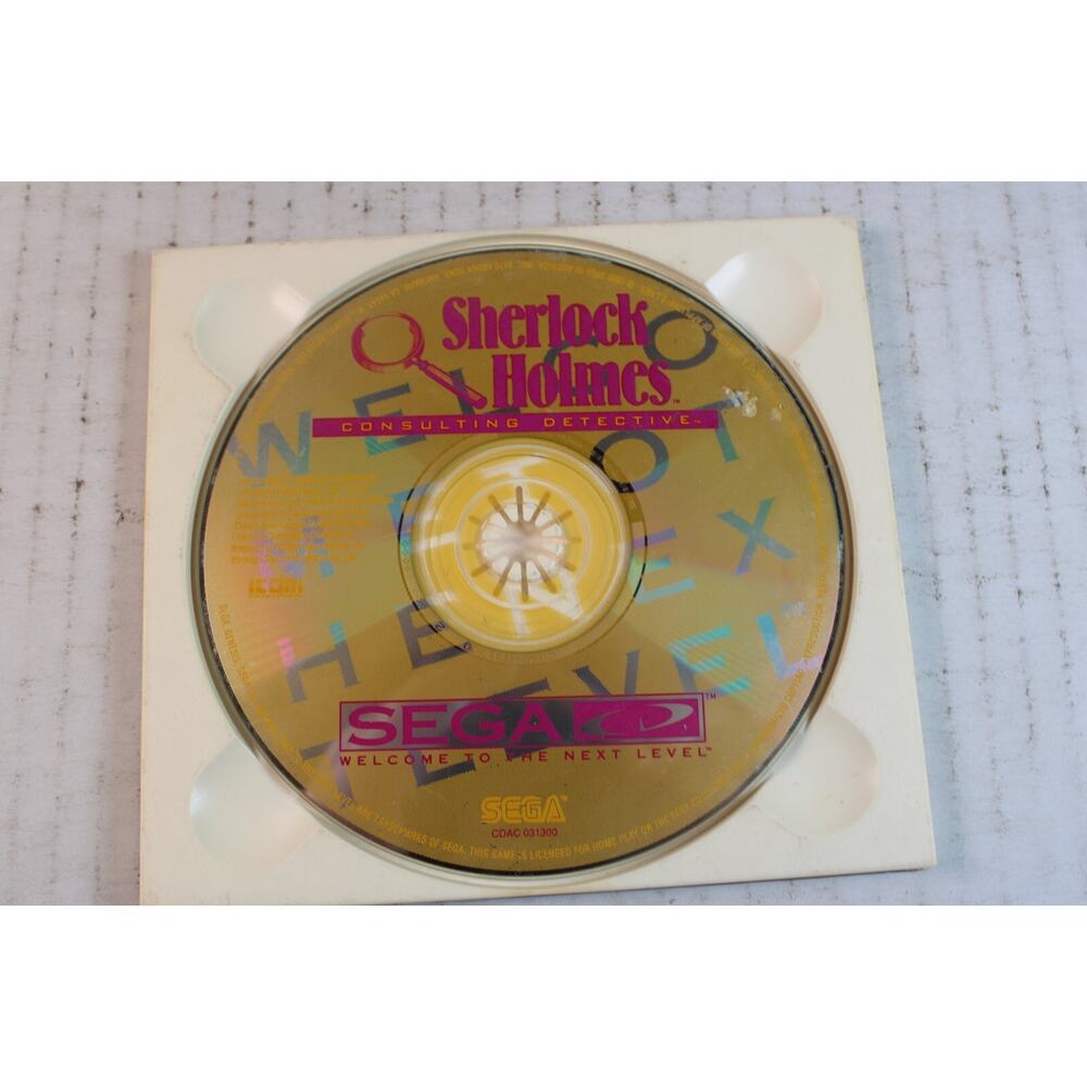 Sherlock Holmes: Consulting Detective (Sega CD, 1992) DISC and back holder only